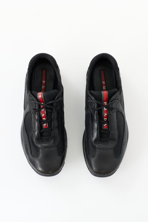 Prada Sport Leather & Mesh Sneaker