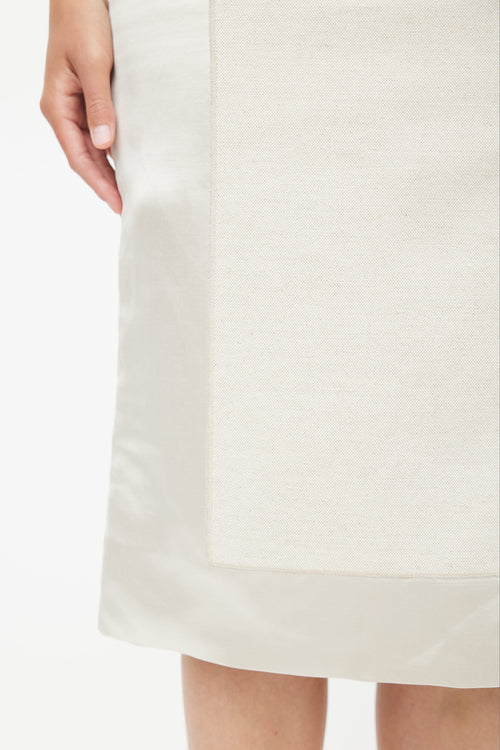 Prada Spring 1998 Beige Linen & Silk Colourblock Set