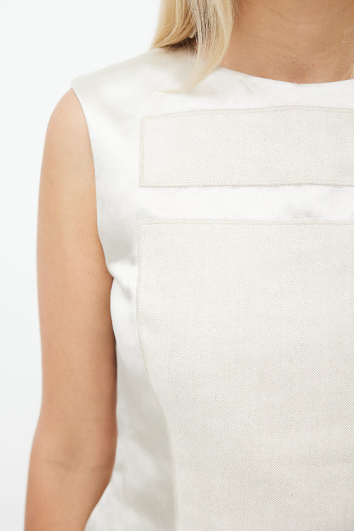 Prada Spring 1998 Beige Linen & Silk Colourblock Set