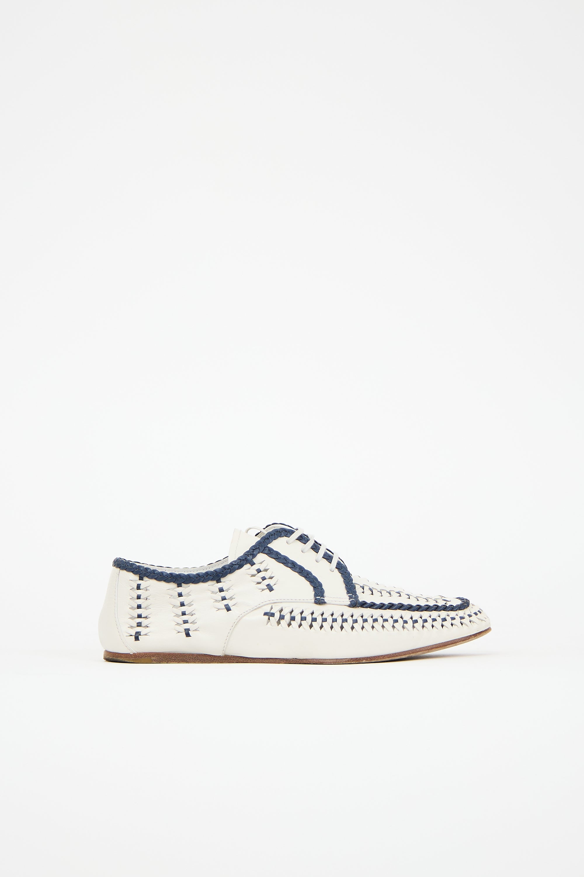 Prada Spring 2020 Braided Leather Derby