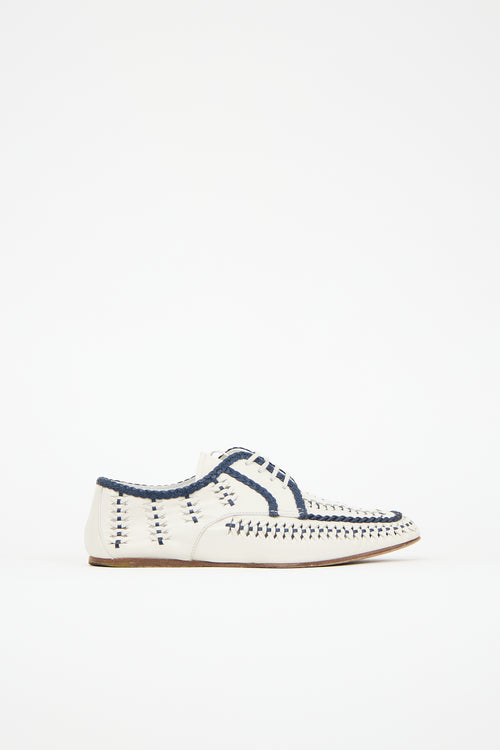Prada Spring 2020 Braided Leather Derby