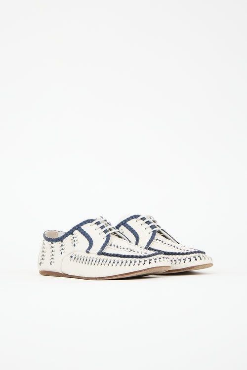 Prada Spring 2020 Braided Leather Derby