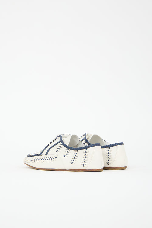 Prada Spring 2020 Braided Leather Derby