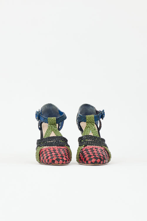 Prada SS 2011 Woven Leather Pump