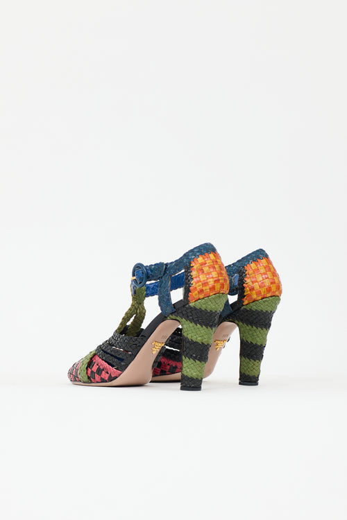 Prada SS 2011 Woven Leather Pump