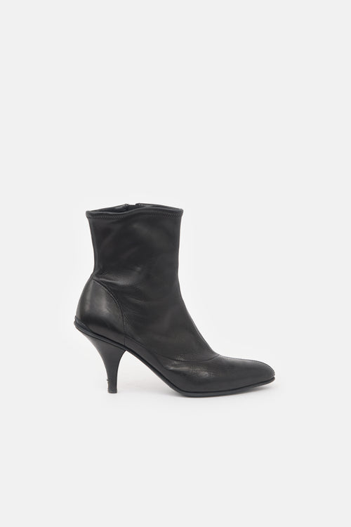 Prada Stretch Leather Ankle Boot