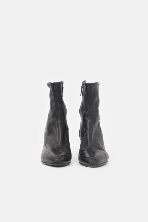 Prada Stretch Leather Ankle Boot