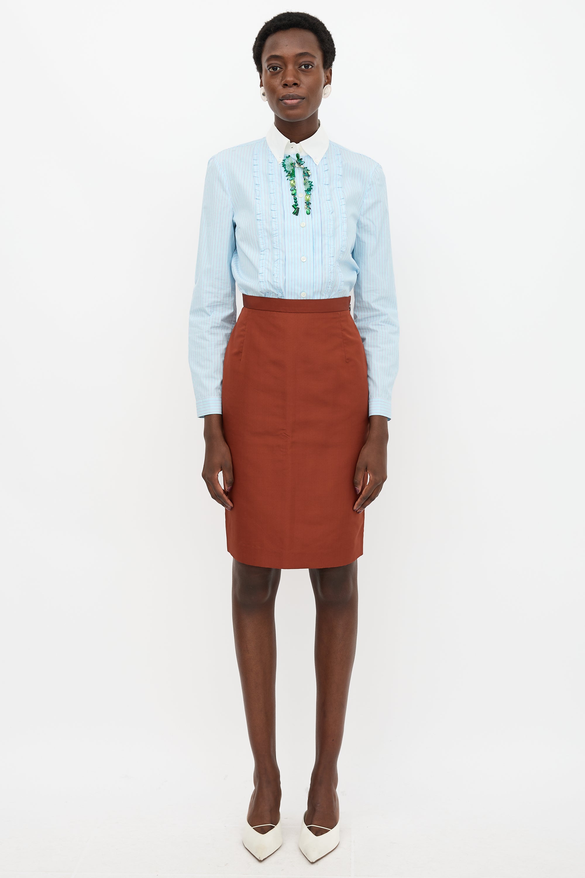 Prada Stripe & Gem Shirt