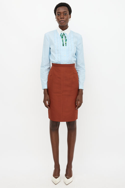 Prada Stripe & Gem Shirt