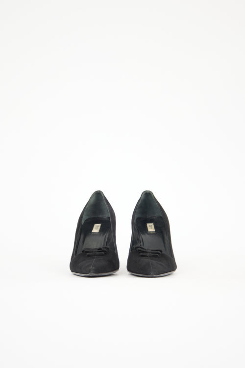 Prada Suede Bow Pump
