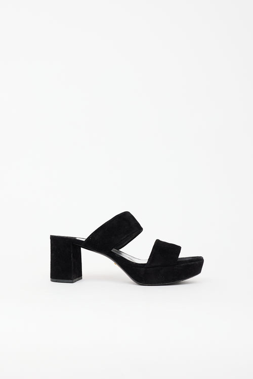 Prada Suede Platform Sandal
