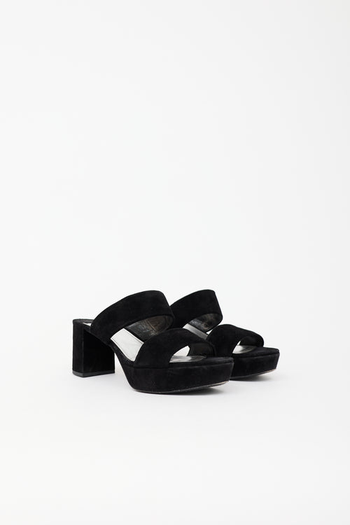 Prada Suede Platform Sandal