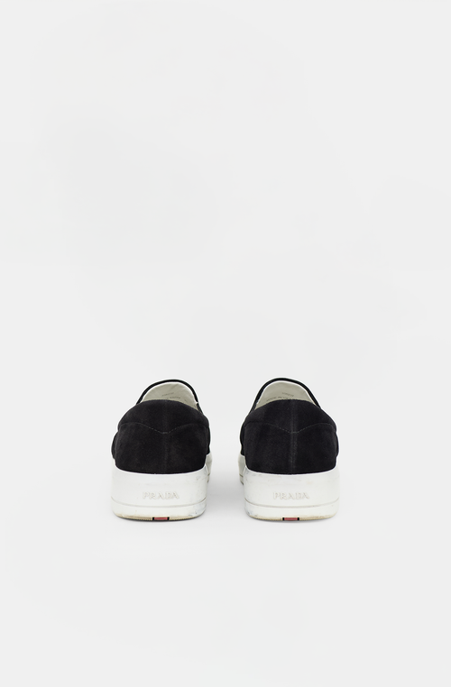 Prada Suede Slip On Sneaker