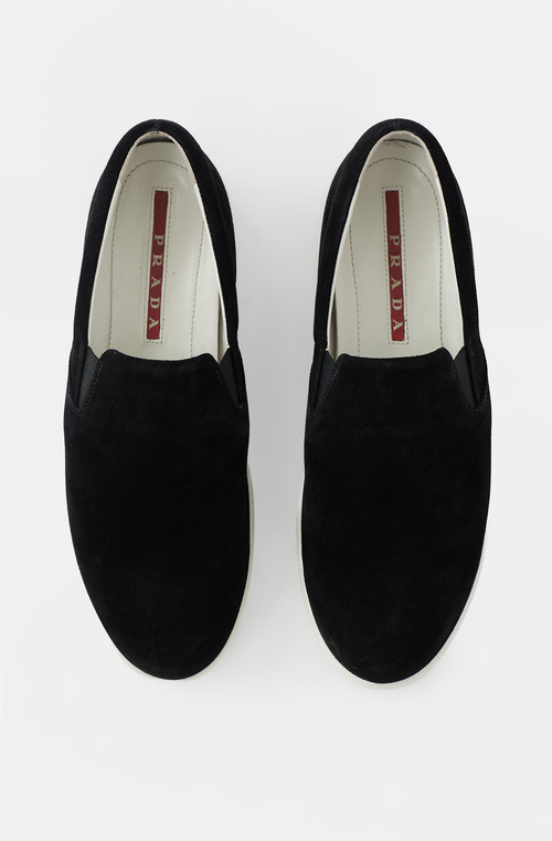 Prada Suede Slip On Sneaker