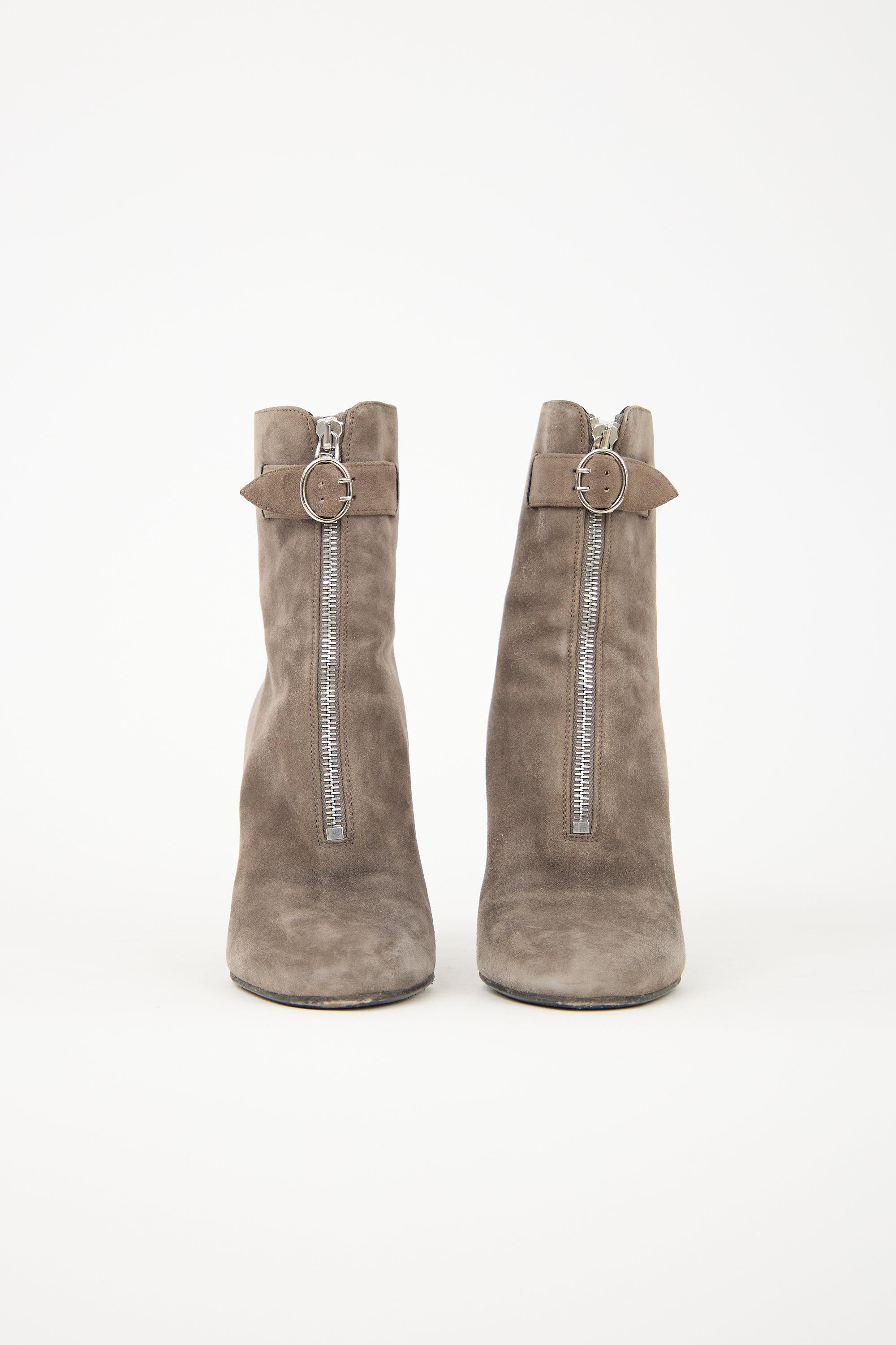 Prada Suede Heeled Boot