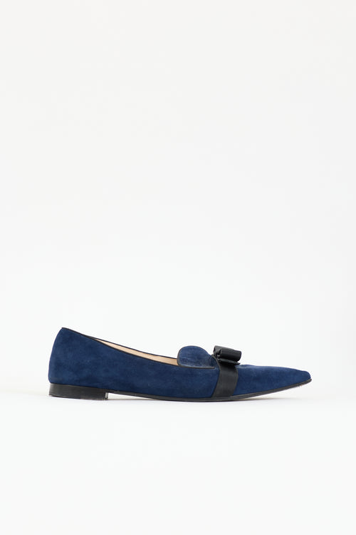 Prada Suede Bow Loafer