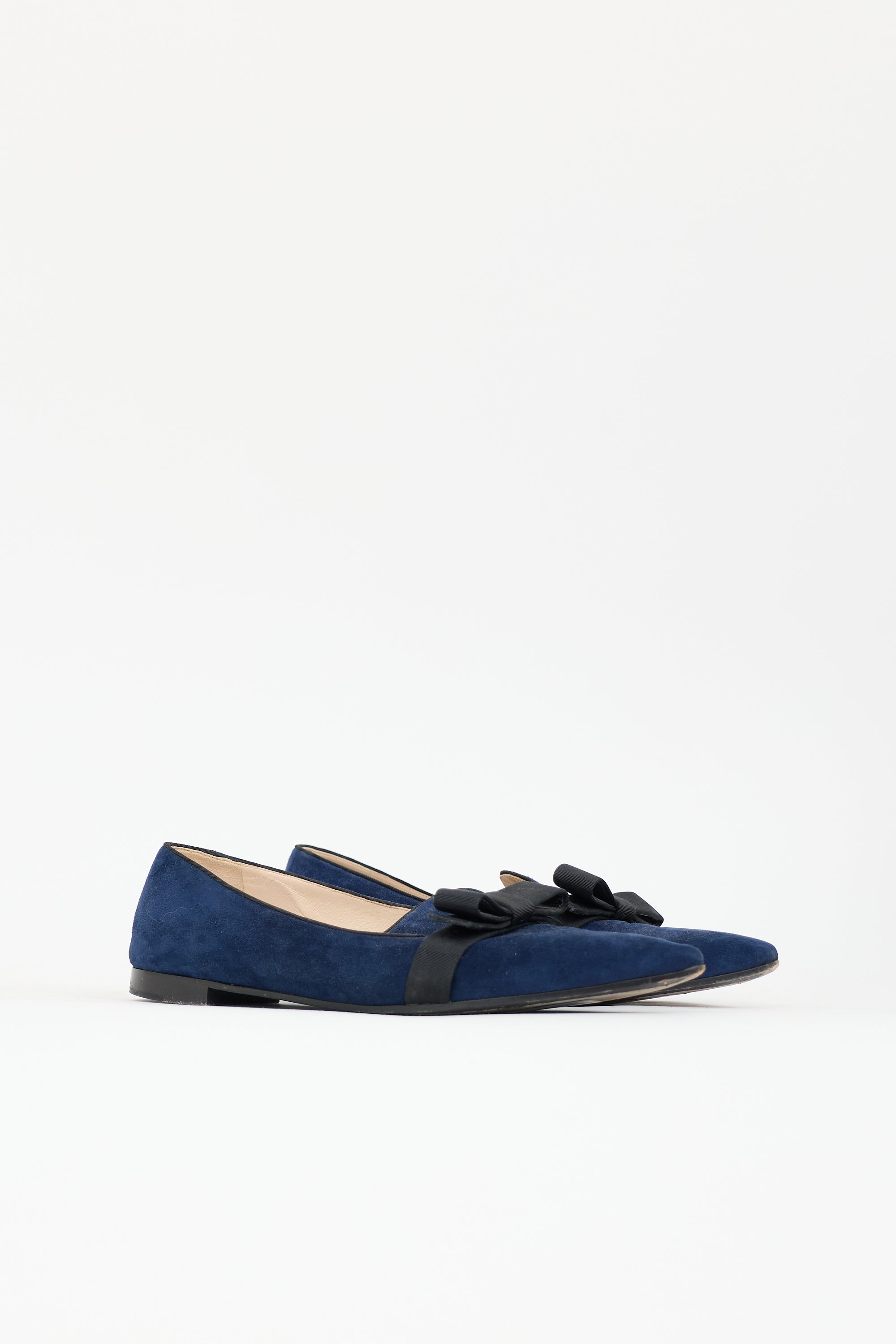 Prada Suede Bow Loafer