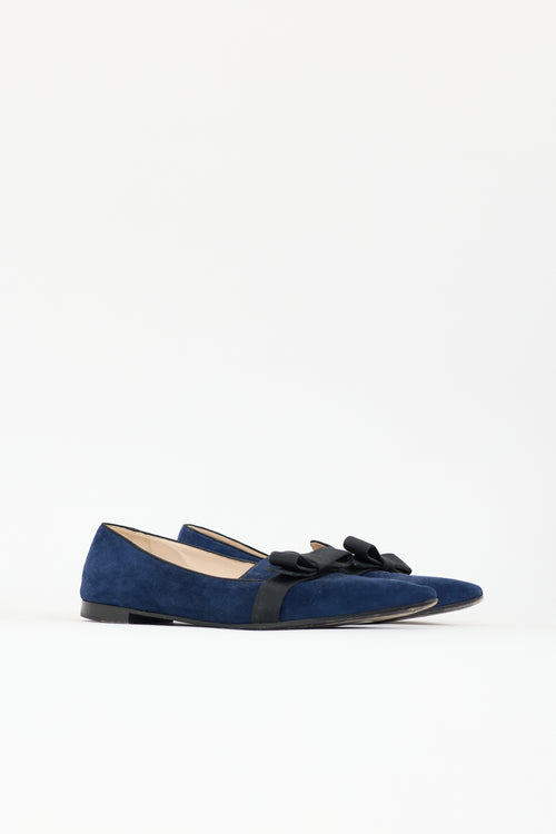 Prada Suede Bow Loafer