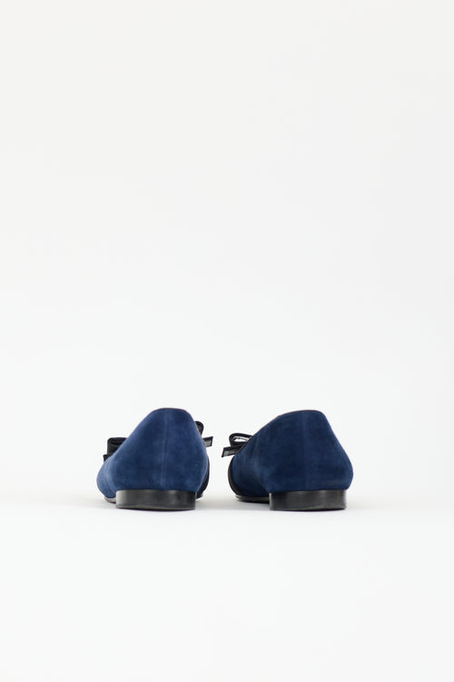 Prada Suede Bow Loafer