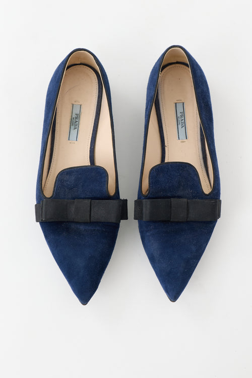 Prada Suede Bow Loafer