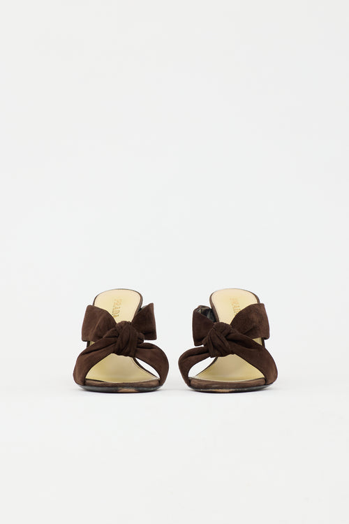 Prada Suede Knot Mule