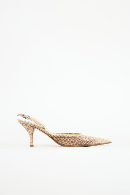 Prada Textured Slingback Pump