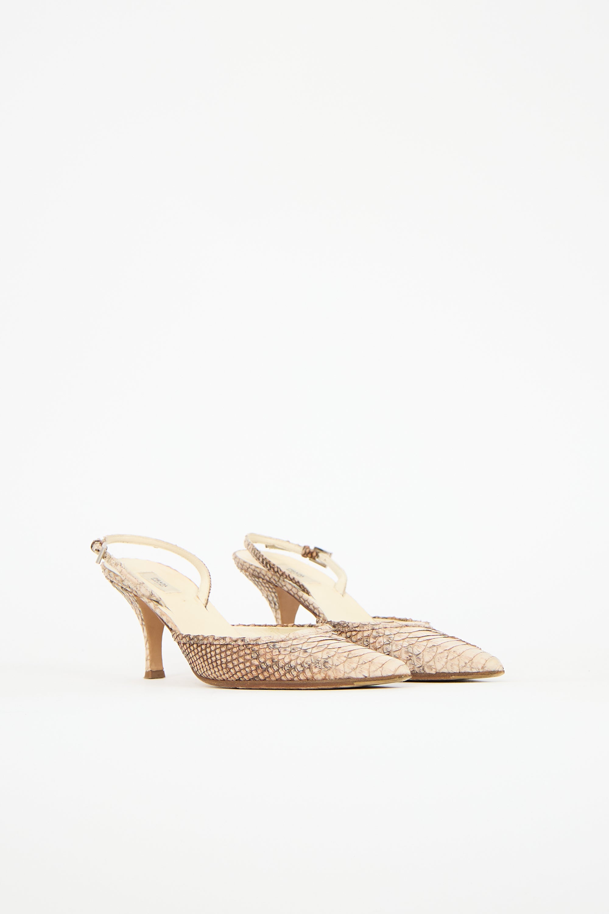 Prada Textured Slingback Pump