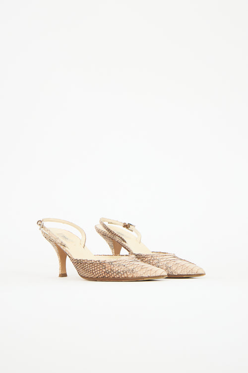 Prada Textured Slingback Pump
