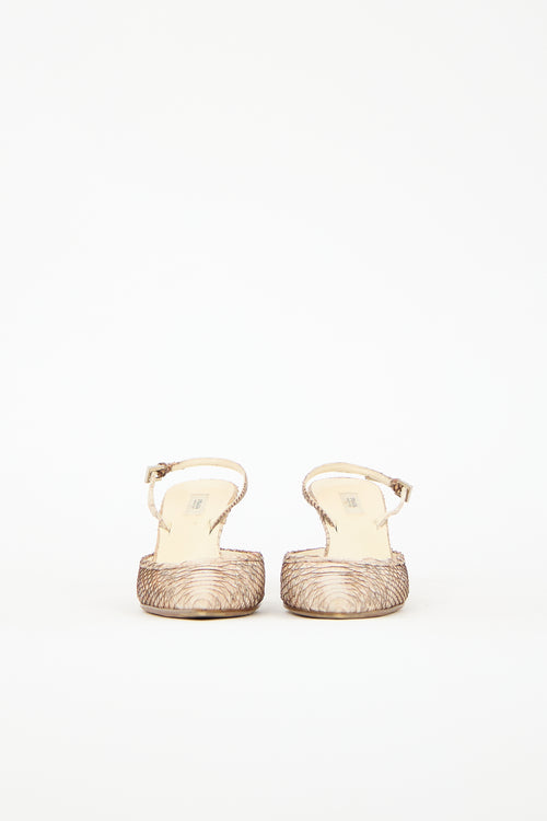 Prada Textured Slingback Pump