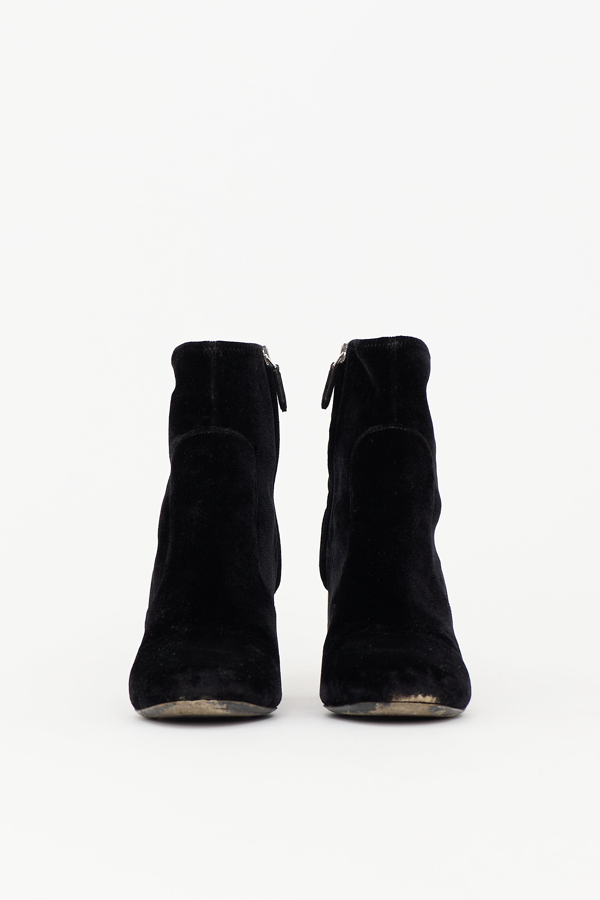 Prada Velvet Ankle Boot