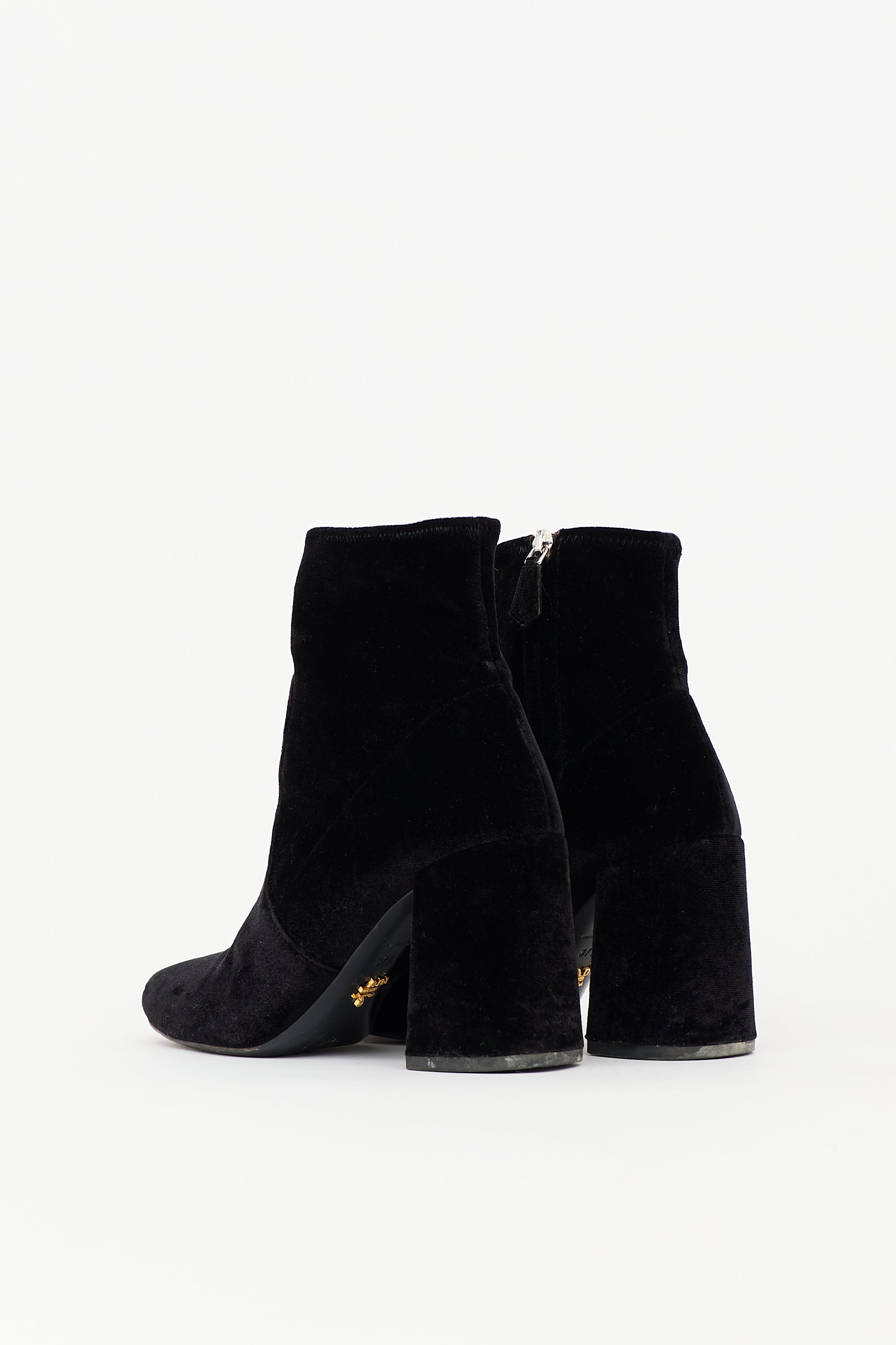 Prada Velvet Ankle Boot