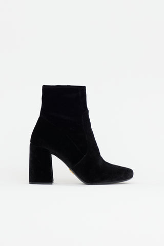 Prada Velvet Ankle Boot