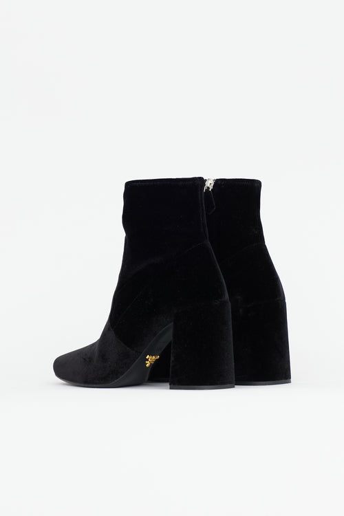 Prada Velvet Ankle Boot
