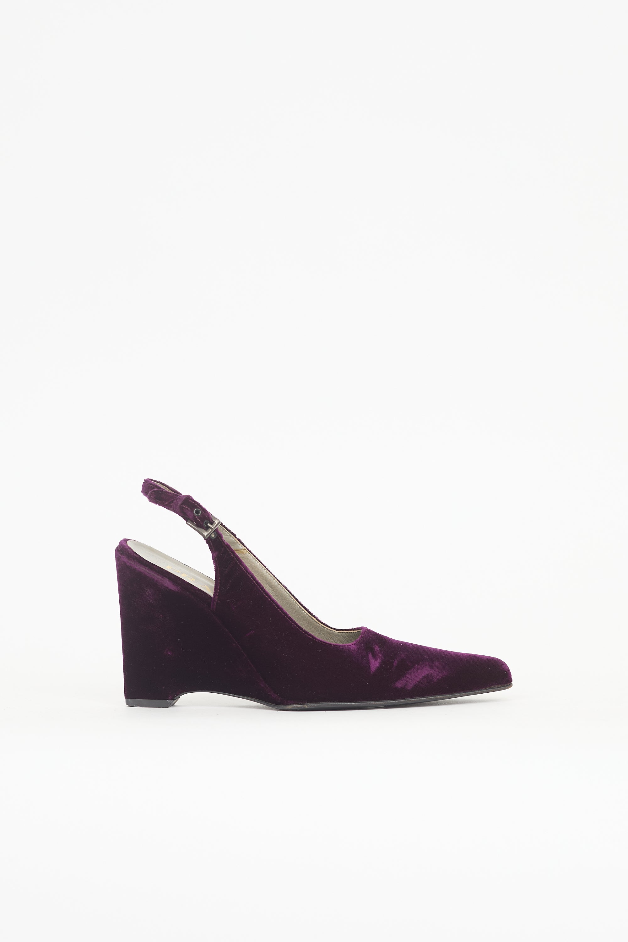 Prada Velvet Wedge Heel