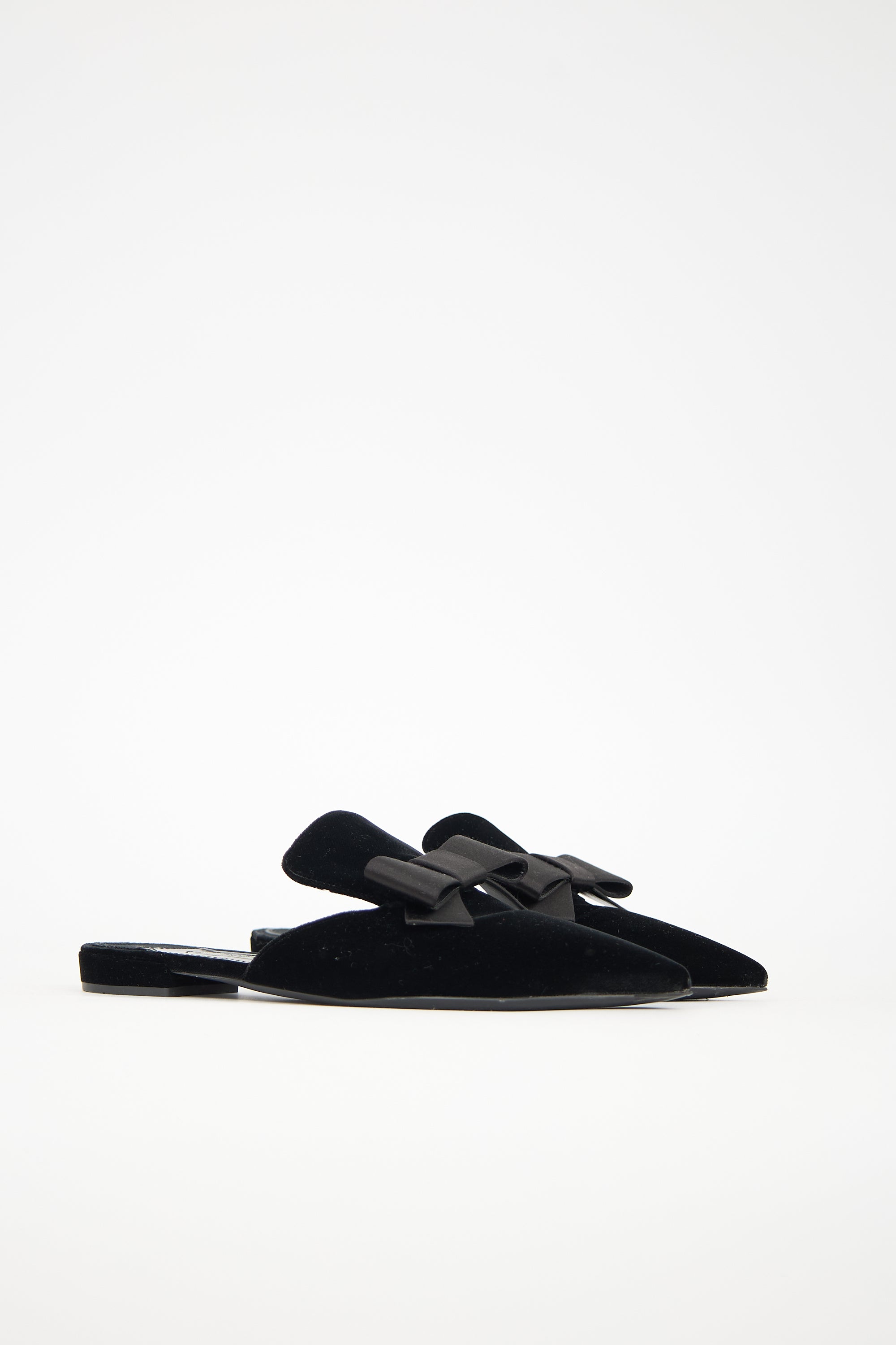 Prada Velvet Bow Mule