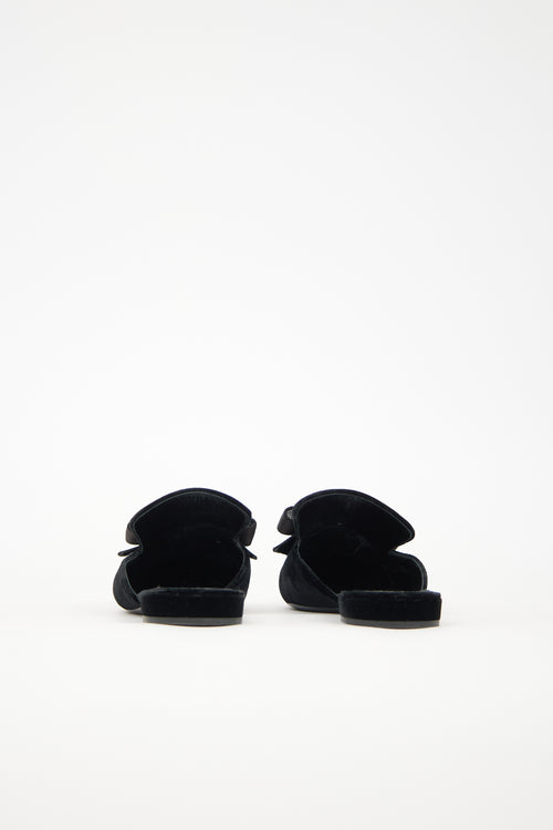 Prada Velvet Bow Mule