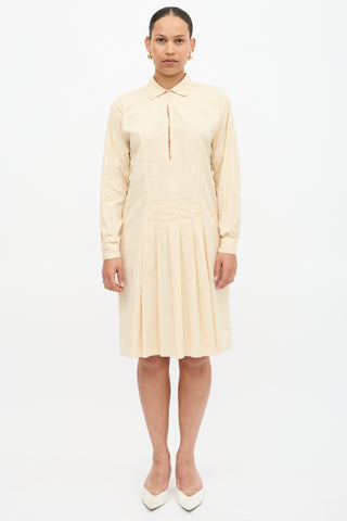 Prada Vintage Pleated Shirt Dress