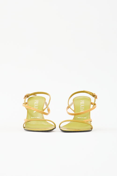 Prada Vintage Two Tone Patent Sandal