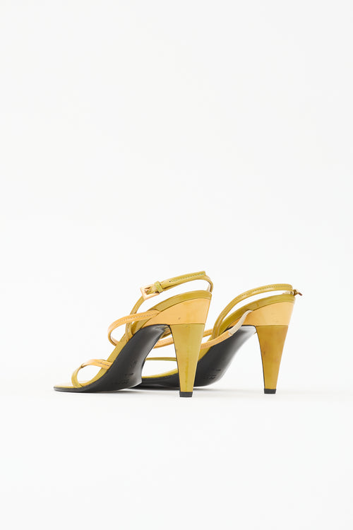 Prada Vintage Two Tone Patent Sandal