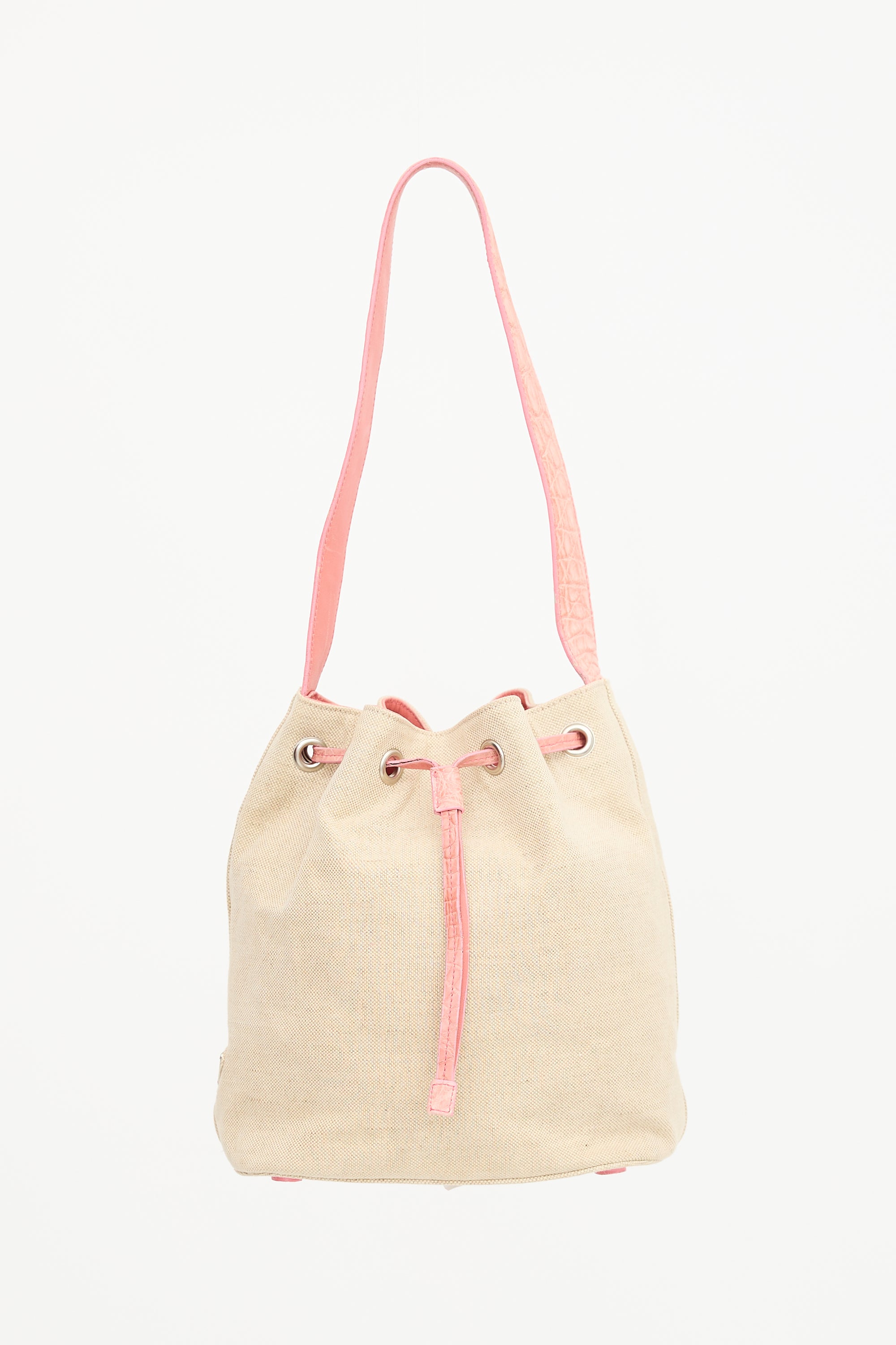 Prada Vintage Canvas Bucket Bag