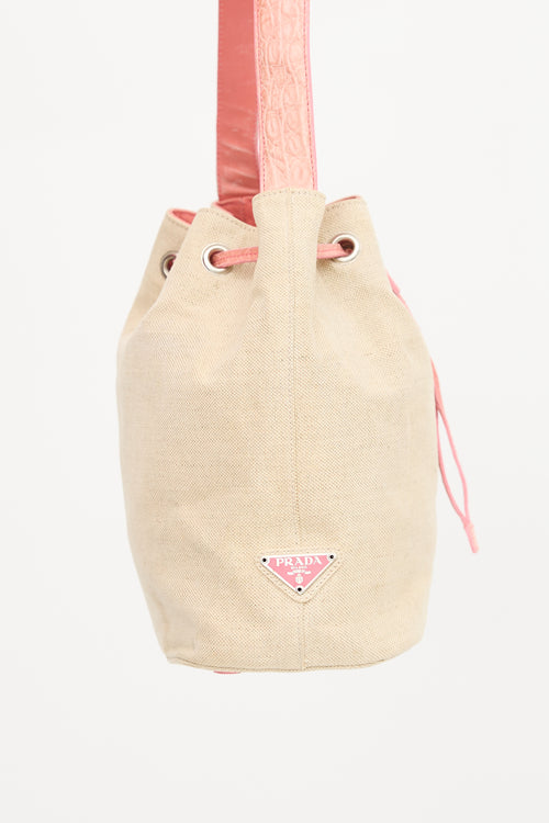 Prada Vintage Canvas Bucket Bag