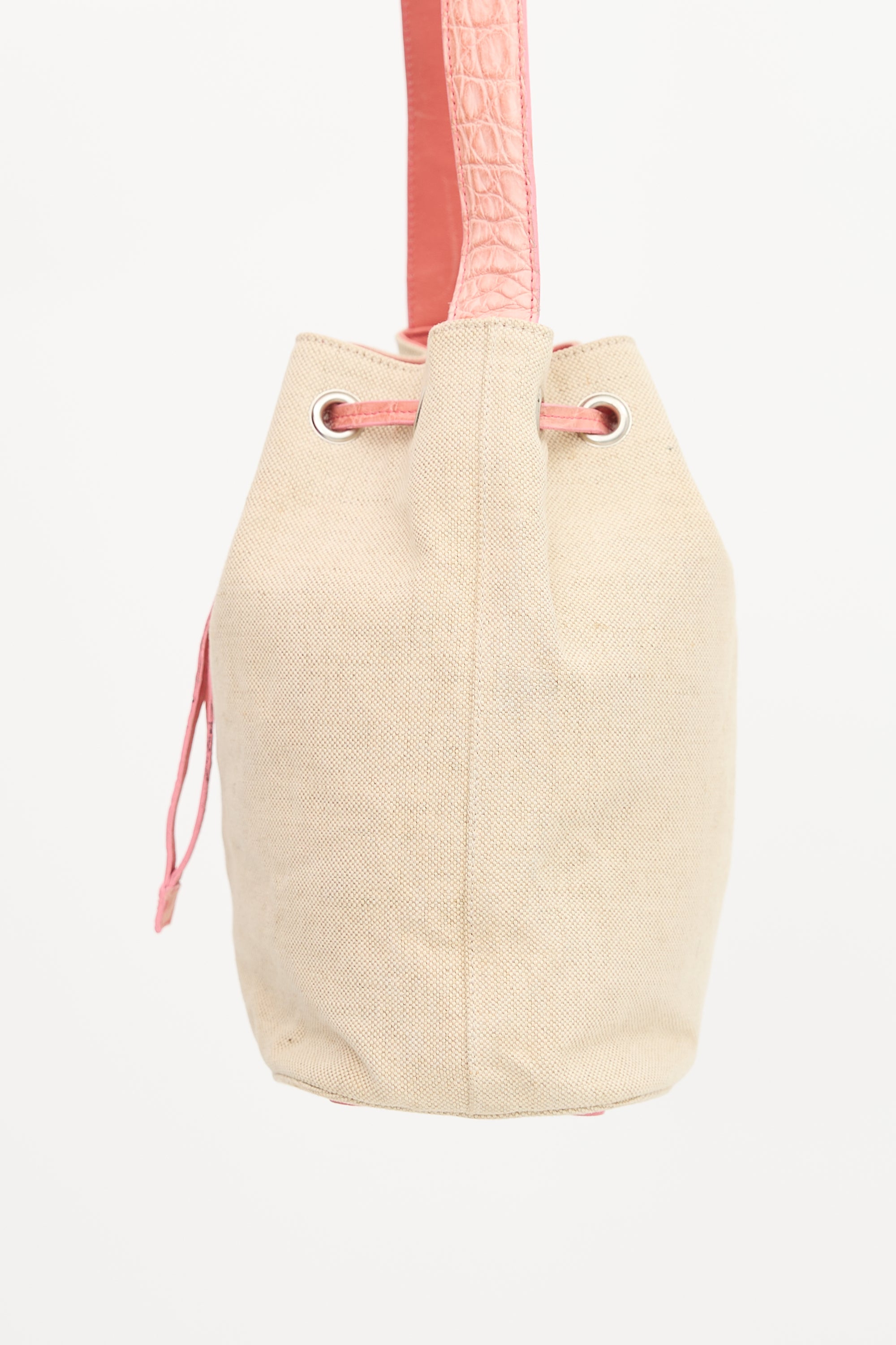 Prada Vintage Canvas Bucket Bag
