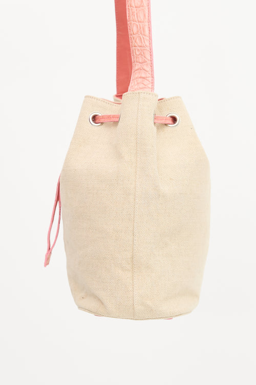 Prada Vintage Canvas Bucket Bag