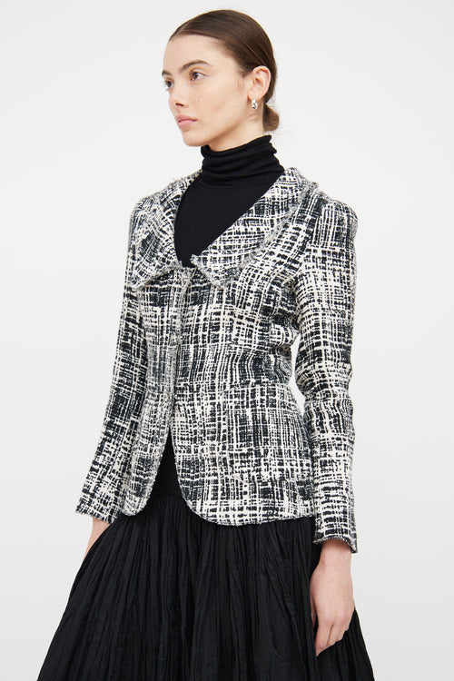 Prada Black & White 2011 Tweed Blazer