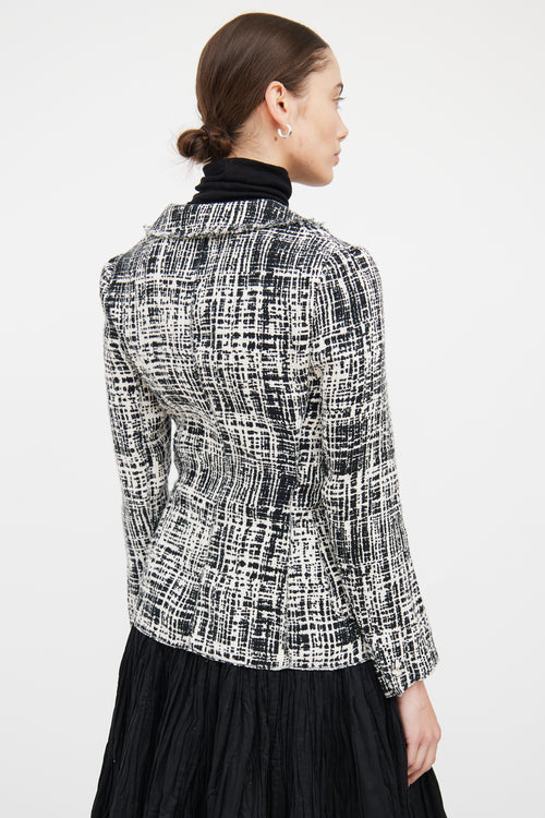 Prada Black & White 2011 Tweed Blazer