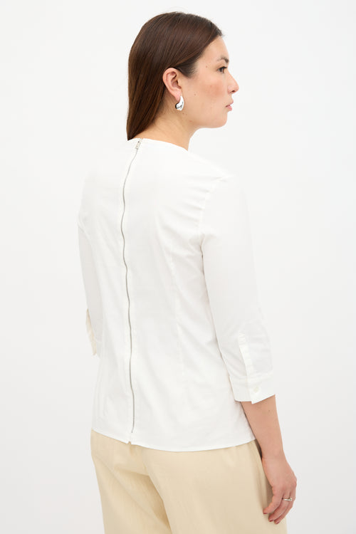 Prada Poplin Zip Blouse