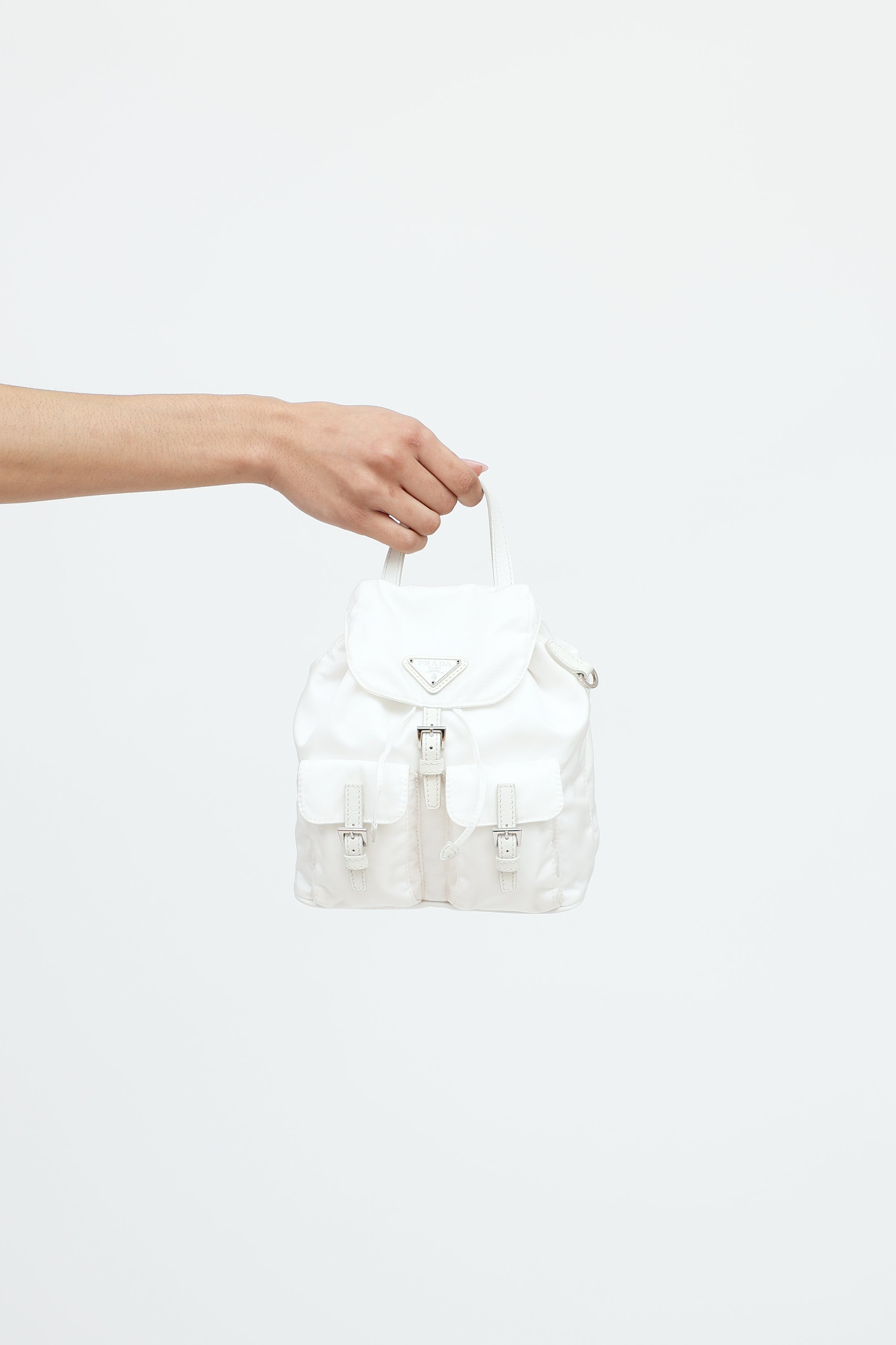 Prada Re-Nylon Mini Vela Chain Backpack