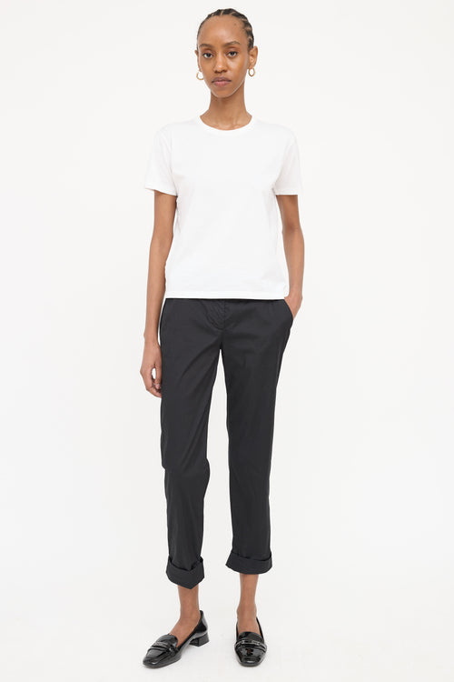 Prada Tonal Triangular Logo T-Shirt