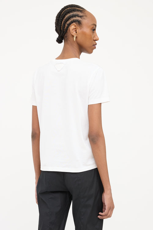 Prada Tonal Triangular Logo T-Shirt