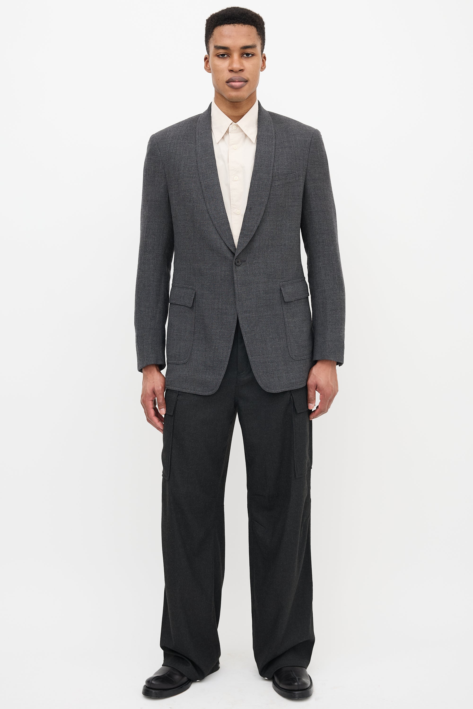 Prada Wool Shawl Collar Blazer